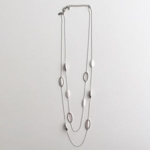 Express silver layered pendant necklace 20” NWOT
